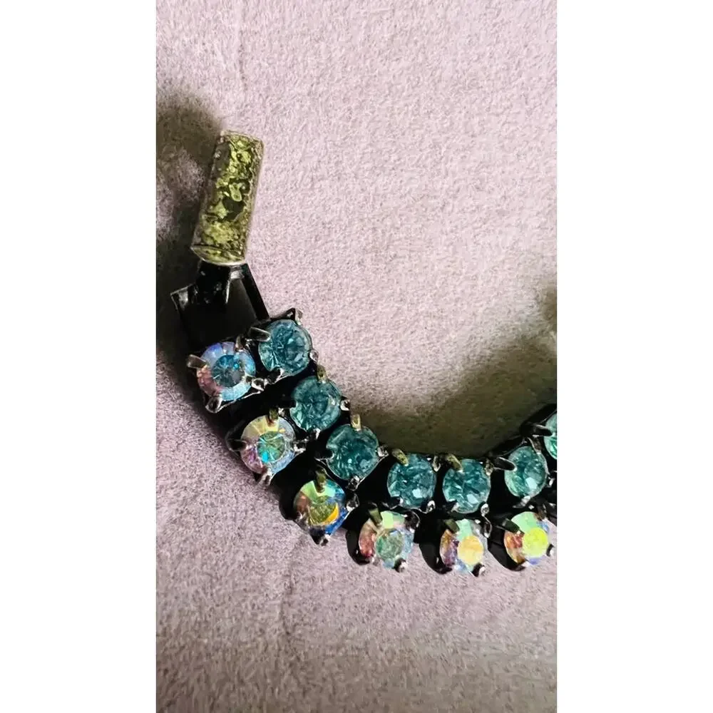 Vintage Double Row  Rhinestone Bracelet